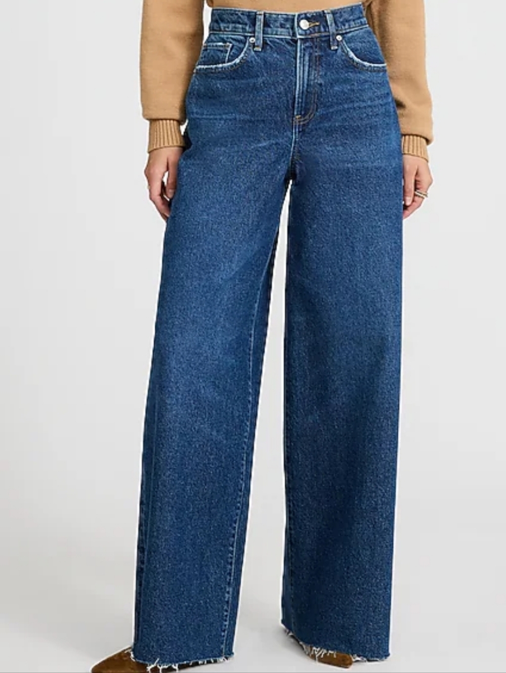 Express Relaxed Wide Leg Jeans Size 8R - Picture 2 of 13